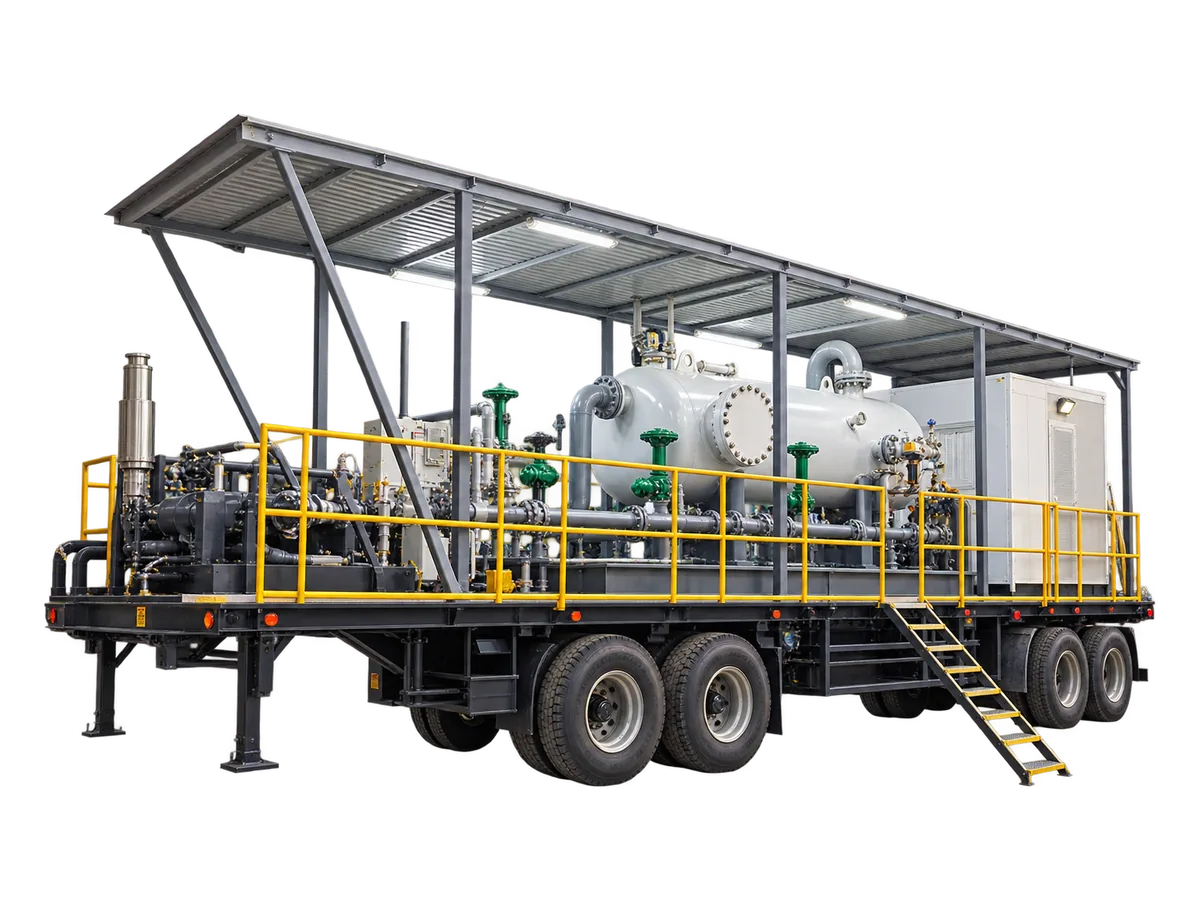 Trailer-mounted 3-phase well test separator from Medit Oil Services